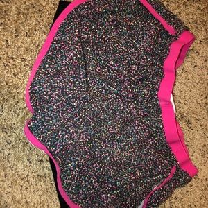 Multicolored Nike running shorts